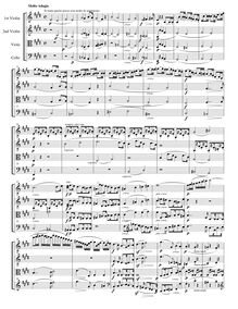 Partition , Molto adagio, corde quatuor No.8, Op.59/2, Second Rasumowsky-Quartet