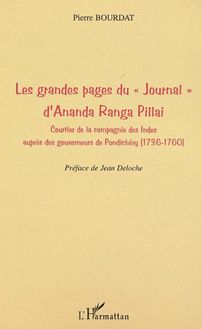 Les grandes pages du "Journal" d Ananda Ranga Pillai