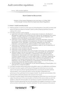 Audit committee regulations