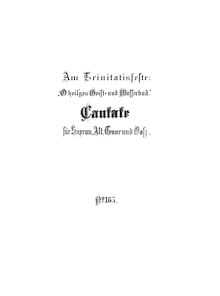 Partition complète, O heilges Geist- und Wasserbad, Bach, Johann Sebastian par Johann Sebastian Bach