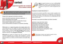 Brochure logiciel CRM PRO Contact