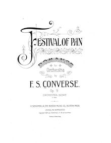 Partition complète, Festival of Pan, romance pour orchestre, Op.9