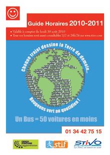 Téléchargez le guide Horaires 2010-2011 valable à - :: Stivo ...