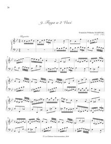 Partition , Fuga a 2 Voci (B-flat major), Fughe e Capricci, Op.1