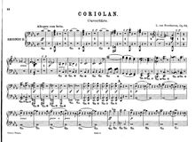 Partition Piano 2, Coriolanus Overture, Op. 62, Overture to Heinrich Joseph von Collin s Tragedy Coriolan