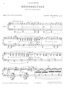 Partition complète, Résurrection, Op.4, Prelude Symphonique, Roussel, Albert