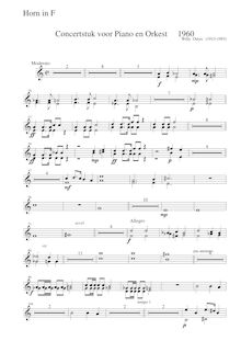 Partition cor 1/2 (F), Concertstuk piano en orkest, Ostijn, Willy