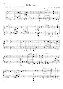 Partition complète (scan), Scherzo No.2, B♭ minor, Chopin, Frédéric