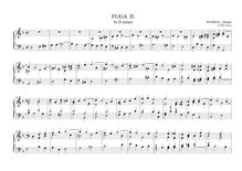 Partition Fuga II en D minor, Sechs Fugen für die Orgel, oder Clavier