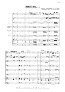 Partition Score avec clavecin, Sonate e Sinfonie da camera, Rosenmüller, Johann par Johann Rosenmüller