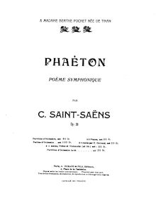 Partition complète, Phaeton, Op.39, Saint-Saëns, Camille par Camille Saint-Saëns