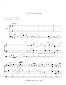 Partition , Pièce terminale - Petite improvisation (1) basée sur les premier et deuxième modes (ré) - (Amen en ré mineur), Petite méthode d’orgue