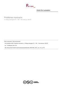 Problèmes marocains - article ; n°3 ; vol.16, pg 245-257