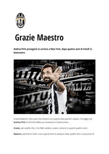 Juventus : départ de Pirlo confirmé