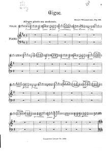 Partition de piano, 3 Feuillets d Album, Wieniawski, Henri