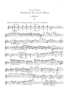 Partition violons I, Symphony No.2, Resurrection, Mahler, Gustav