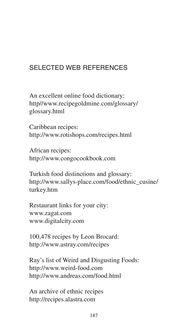 SELECTED WEB REFERENCES An excellent online food dictionary: http ...