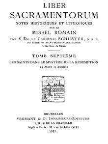 Liber Sacramentorum (tome 7