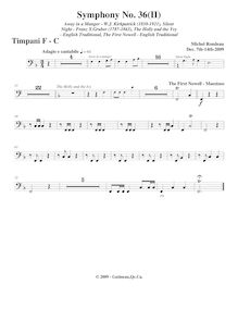 Partition timbales, Symphony No.36  Christmas Symphony , F major par Michel Rondeau