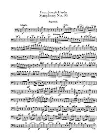 Partition basson 1, 2, Symphony No.96 en D major, “pour Miracle”