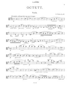 Partition viole de gambe, Octet, Octett f. Clar., Englischhorn, Fag., 2 V., Vla, Vcello u. Cb
