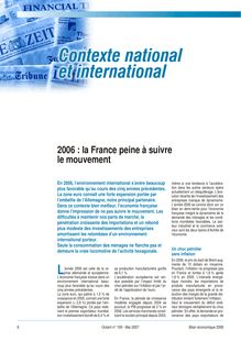 Contexte national et international 2006 : la France peine à suivre le mouvement (Octant n° 109)