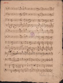 Partition Allegro (incomplete), D. 72a, Octet en F, D. 72, Schubert, Franz