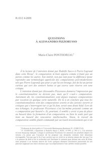 Questions à Alessandro Pizzorusso - article ; n°4 ; vol.57, pg 971-991