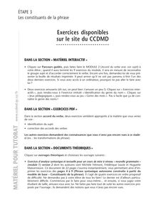 Introduction, Exercices disponibles sur le site du CCDMD