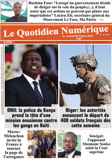 Le Quotidien Numérique d Afrique N°2292 - du 06/10/2023