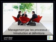 Cours sur le management par les processus - introduction et définitions, niveau Master