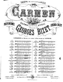 Partition complète (E major: haut voix et piano), Carmen