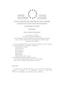 CONSEIL DE L EUROPE COUNCIL OF EUROPE COUR EUROPÉENNE DES DROITS ...