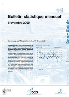 Bulletin statistique mensuel. Novembre 2009