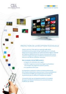 Plaquette d information - PROTECTION DE LA RÉCEPTION TÉLÉVISUELLE