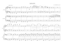 Partition , Allegro Molto, Sonata pour Piano, Four mains en D Major, Op.6