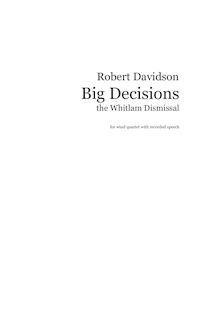 Partition complète, Big Decisions, Davidson, Robert