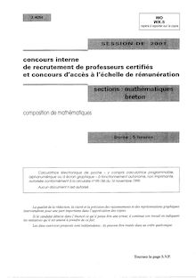 Composition de mathématiques 2001 CAPES de mathématiques CAPES (Interne)