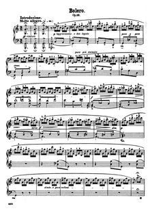 Partition complète (lower resolution), Bolero, Chopin, Frédéric