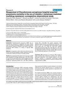 Reappraisal of Pseudomonas aeruginosa hospital-acquired pneumonia mortality in the era of metallo-β-lactamase-mediated multidrug resistance: a prospective observational study