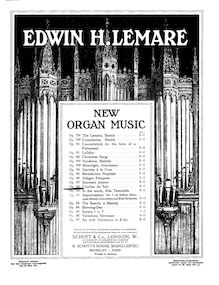 Partition orgue score, cloche scherzo pour orgue,  Op. 89, Lemare, Edwin Henry
