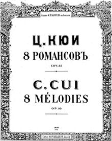 Partition Title pages/preliminaries, 8 Romances, Восемь романсов