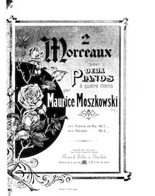 Partition complète, 2 Piano pièces, Op.67, Moszkowski, Moritz
