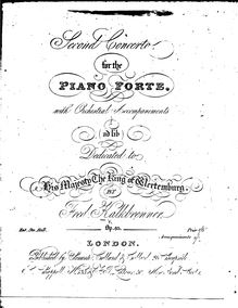 Partition de piano, Piano Concerto No.2, Kalkbrenner, Friedrich Wilhelm