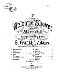 Partition , March en D major, pour Welcome Shower, Adams, E. Franklin