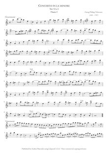 Partition enregistrement  1 , partie, Concerto pour 2 enregistrements