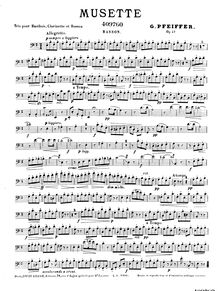 Partition basson, Trois feuillets d album pour piano, Op.47, Pfeiffer, Georges Jean