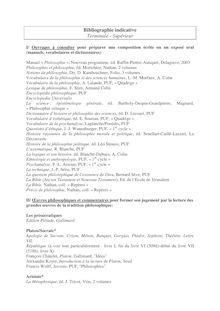 Document - Bibliographie indicative Terminale - Supérieur
