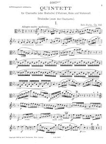 Partition viole de gambe II (en option), clarinette quintette, Op.102