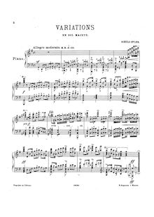 Partition complète, Variations en G major, G major, Schulz-Evler, Adolf